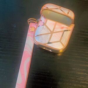 Pink Geometric AirPods Case with Strap (2nd Generation)Case